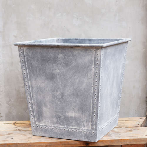 Galvanised planters  Zinc garden pots - Image 12