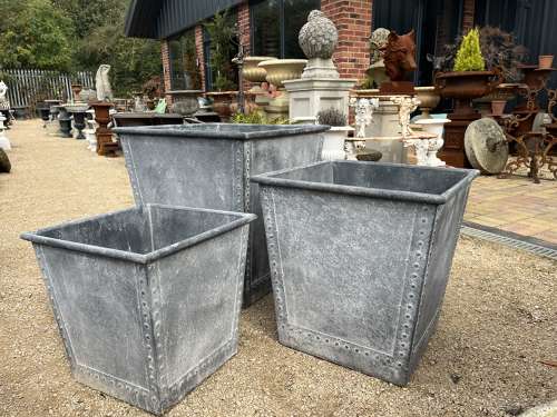 Galvanised planters  Zinc garden pots - Image 15