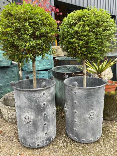 Galvanised planters  Zinc garden pots - Image 16