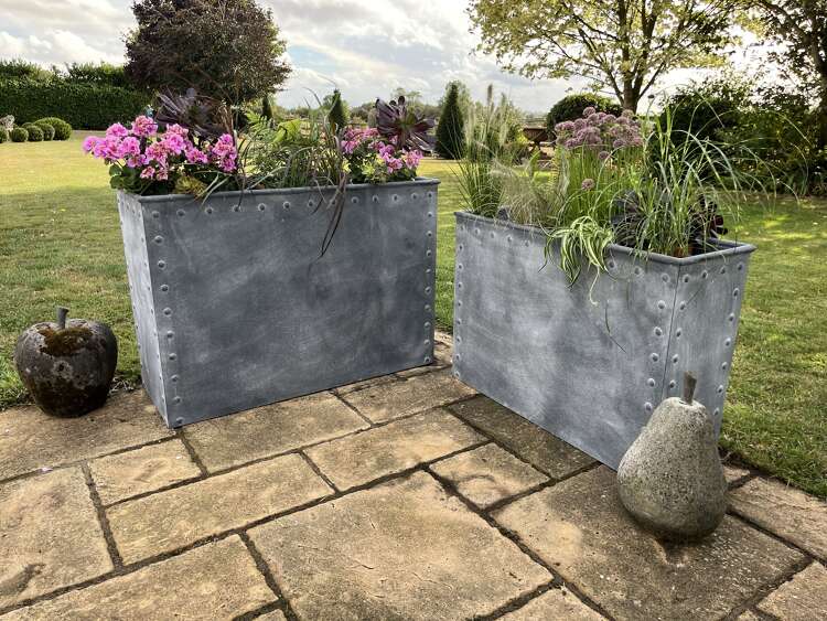 New planter  water butt  restaurant  patio divider