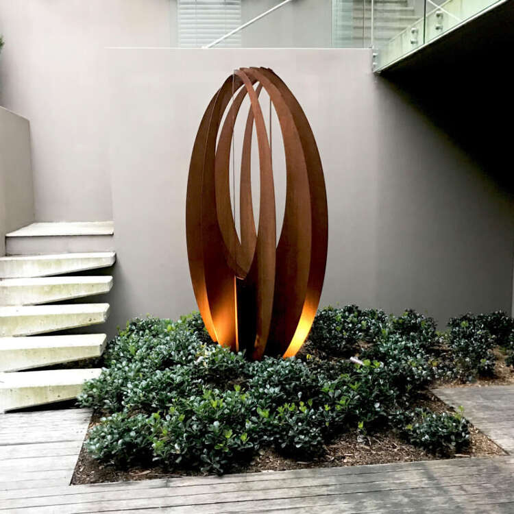 New stock  Corten steel planters  sculptures