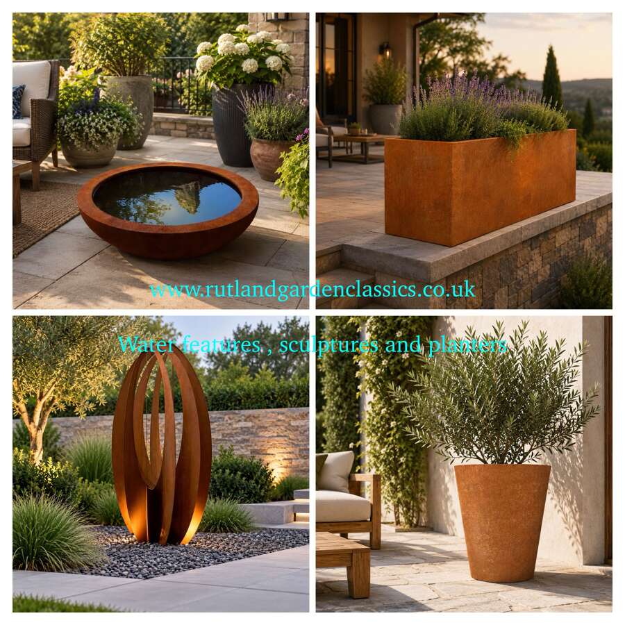 Corten Steel Planters & Sculptures