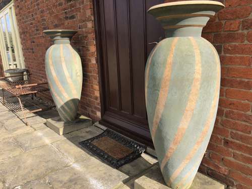 Pair of Philip Simmonds pots -