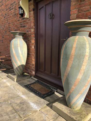 Pair of Philip Simmonds pots -