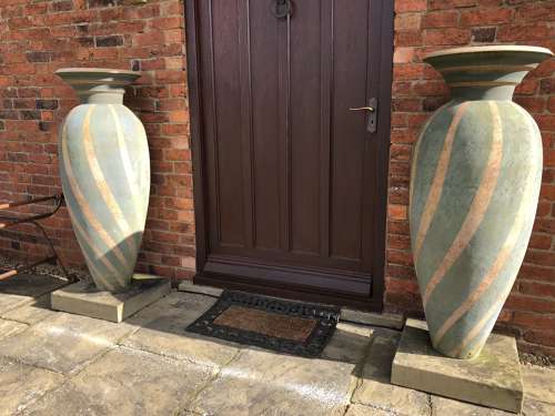 Pair of Philip Simmonds pots -