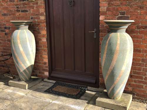 Pair of Philip Simmonds pots -