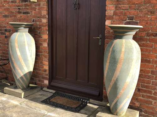 Pair of Philip Simmonds pots -