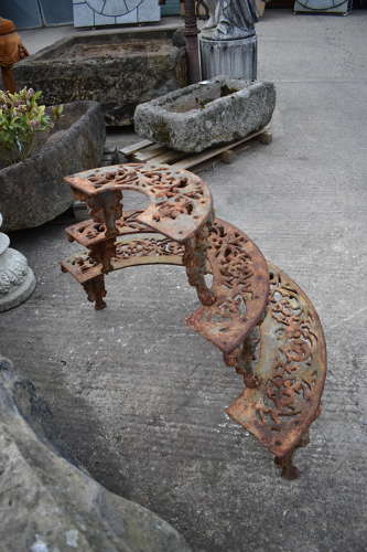 Coalbrookdale style cast iron rusty plant stand