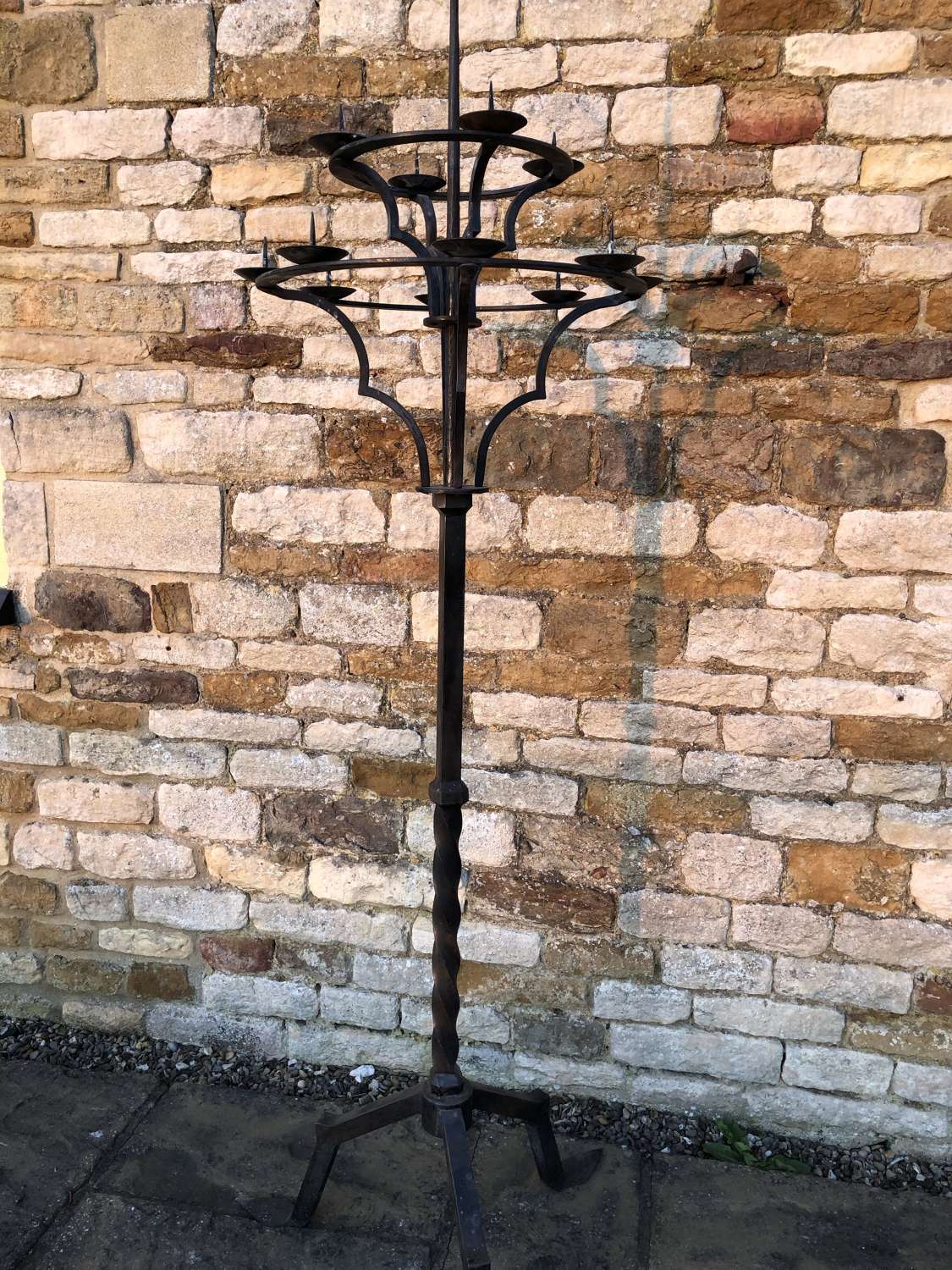 Large wrought iron candelabra 180 cm