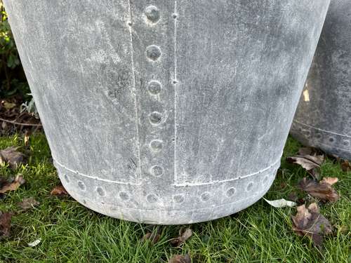 Medium Galvanised Iron Planter - Zinc metal garden pots