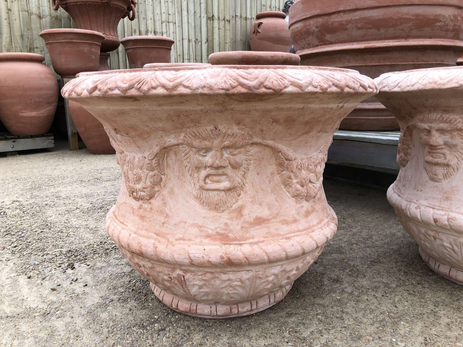 Italian Terracotta - Vase Festonato 74 cm dia