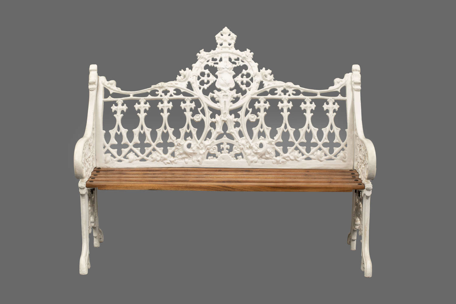 Victorian Style Cast Iron Bench - Gothic Style cast Iron Bench