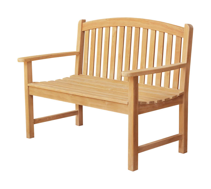 Teak Bowback Bench 150 cm - Teak Garden Benches