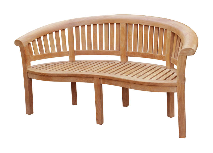 Teak Curved bench 166 cm - Teak Garden Bench
