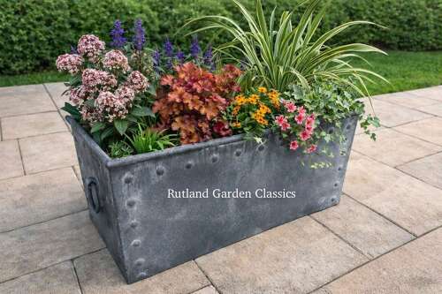Galvanised Tank - Riveted Zinc Planter 100 cm