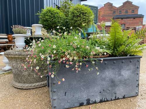Galvanised Tank - Riveted Zinc Planter 100 cm