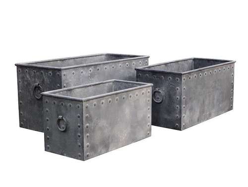 Galvanised Tank - Riveted Zinc Planter 100 cm
