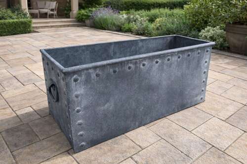 Galvanised Tank - Riveted Zinc Planter 100 cm