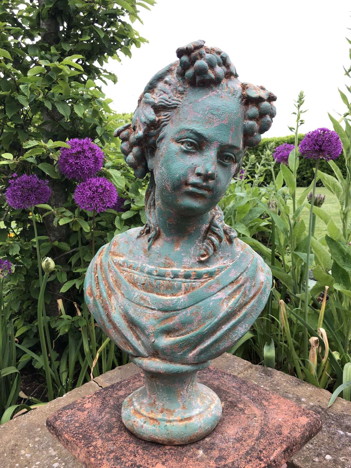 Cast Iron Bust of a Girl