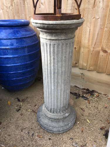 Armillary on stone column