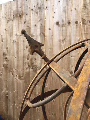 Armillary on stone column