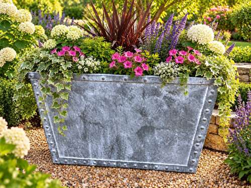Large Galvanised Tanks - Water trough - Metal Garden Planters