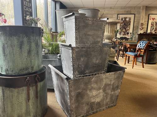 Small Galvanised Tanks - Metal Garden Planters - Galvanised Planter