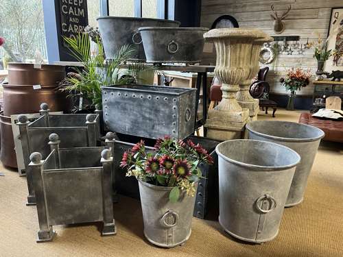 Small Galvanised Tanks - Metal Garden Planters - Galvanised Planter