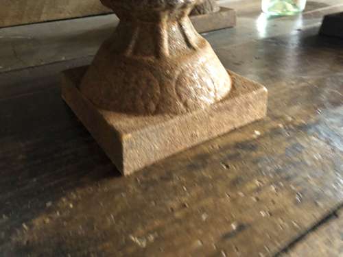 Set of four small Cast Iron Urns