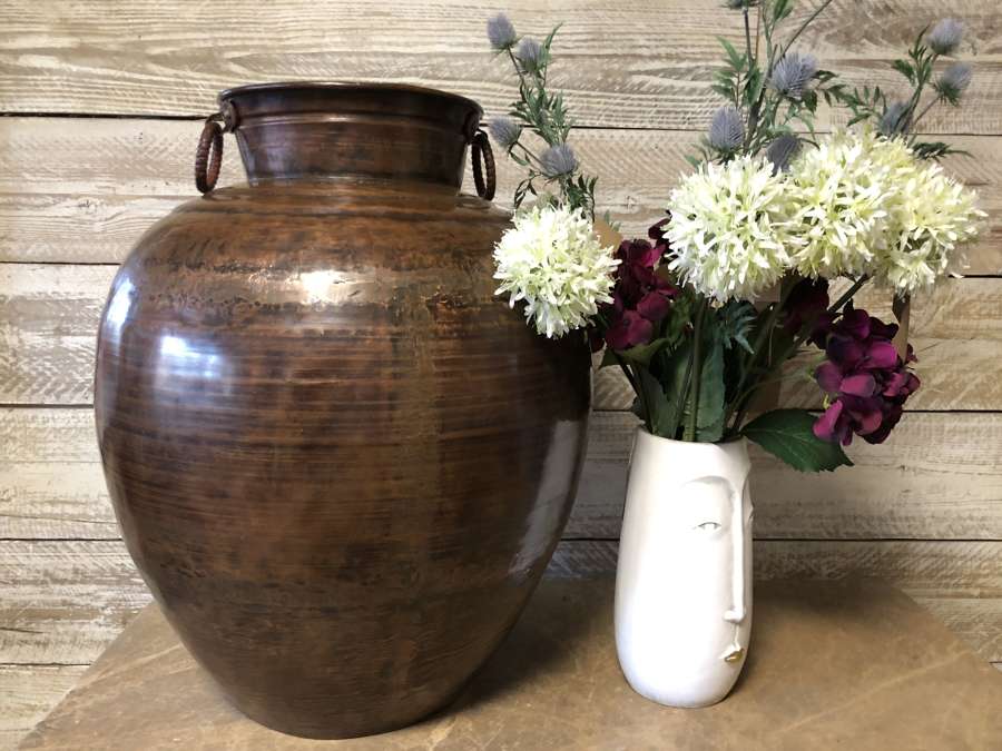 Twin Handled Ali Baba Copper Pot 64 cm - Copper decorative pots