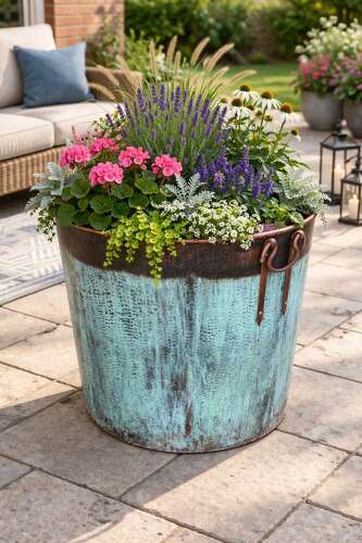 Large Copper Cauldron 81 cm - Copper Planter