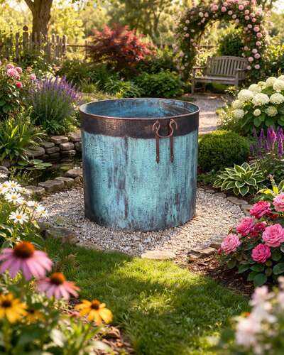Large Copper Cauldron 81 cm - Copper Planter