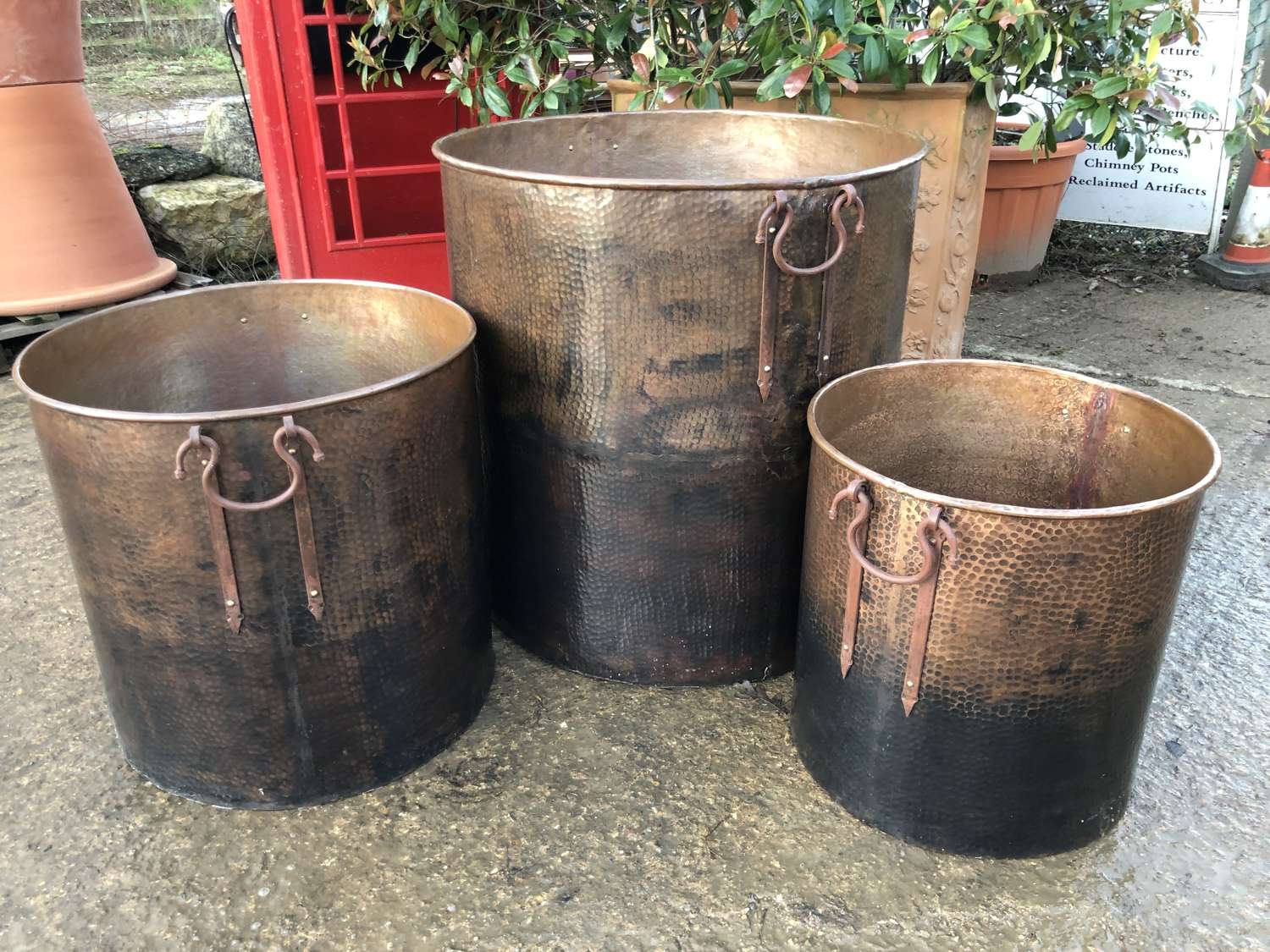 Large Copper Cauldron 81 cm - Copper pot/planter