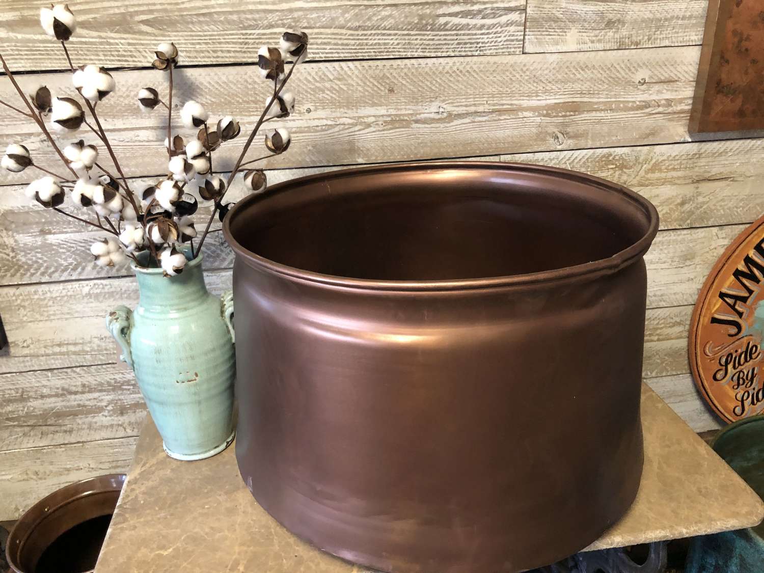 Large Copper cauldron - Copper Planter 79 cm dia