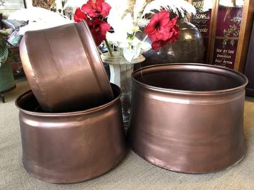 Large Copper cauldron - Copper Planter 79 cm dia