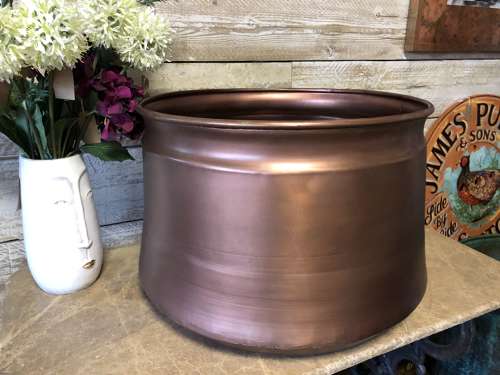 Copper Cauldron - Copper Garden Planter 64 cm dia - copper planter