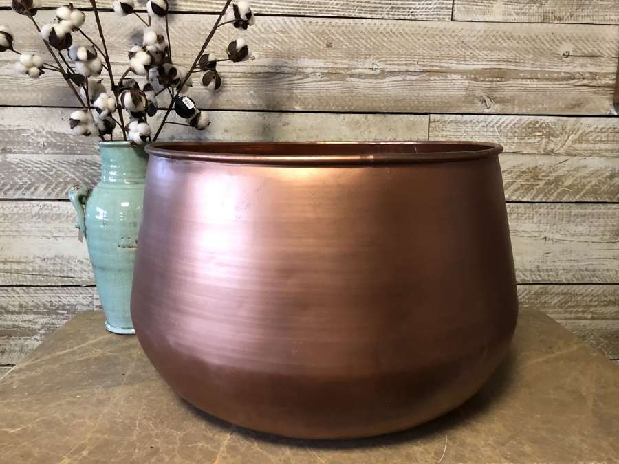 Polished Brass Planter Low Planter 64 cm