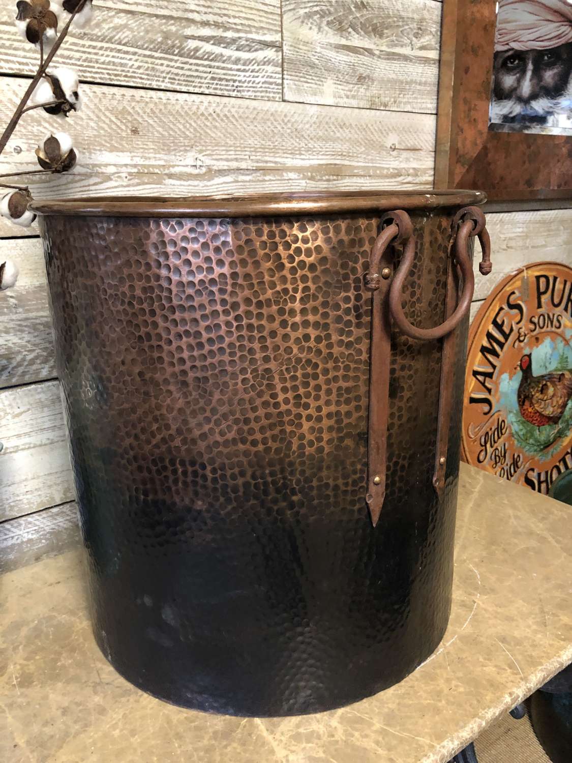Copper cauldron - copper planter
