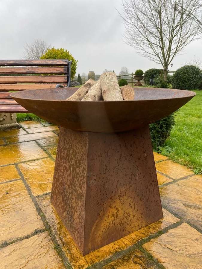 Fire Bowl on stand - metal fire pit
