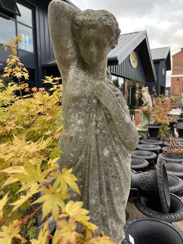 Chilstone Statue of a Maiden on Hexagonal plinth