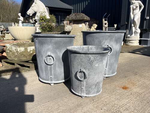 Zinc Metal Planter with Vintage paint Finish 47cm