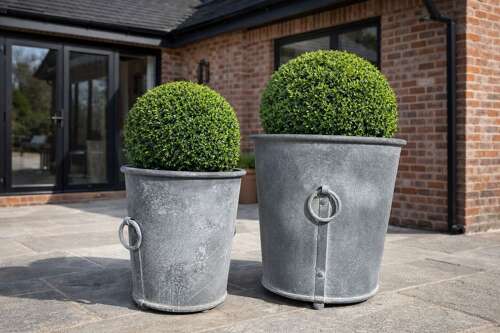 Zinc Metal Planter with Vintage paint Finish 47cm