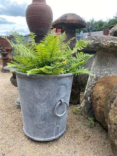 Zinc Metal Planter with Vintage paint Finish 47cm