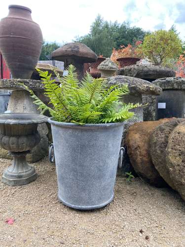 Zinc Metal Planter with Vintage paint Finish 47cm