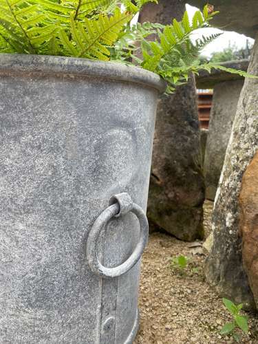 Zinc Metal Planter with Vintage paint Finish 47cm