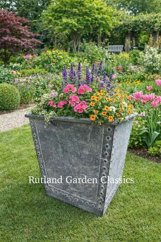 Galvanised Planter - Saxon Zinc Planter Large 60 cm