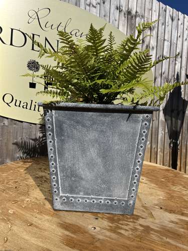 Galvanised Planter - Saxon Zinc Planter Small 40cm