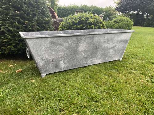 Galvanised Trough - Zinc Planter with ring handles 123 cm