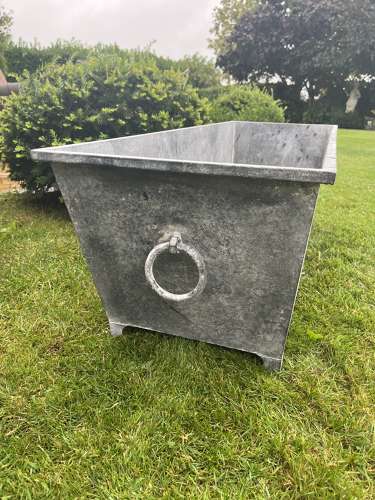 Galvanised Trough - Zinc Planter with ring handles 123 cm