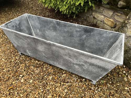 Galvanised Trough - Zinc Planter with ring handles 123 cm
